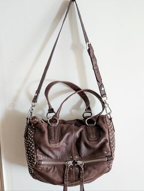 OrYany Leather Brown Purse With Studs